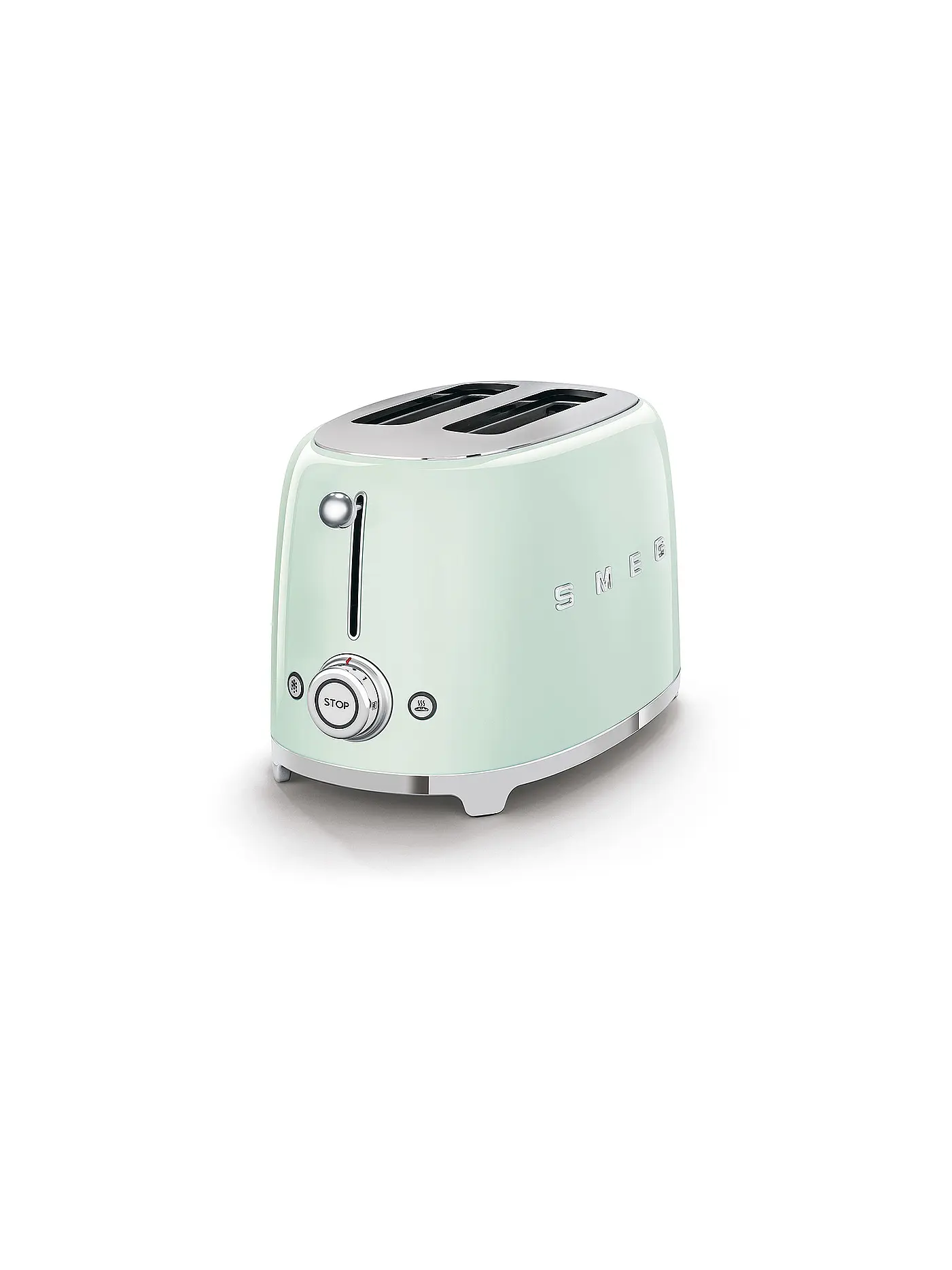 SMEG | 2 Schlitz Toaster 50‘s Retro Style Schwarz TSF01BLEU | hellgrün